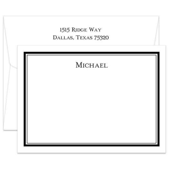 Triple Thick Santa Monica Flat Note Cards - Raised Ink